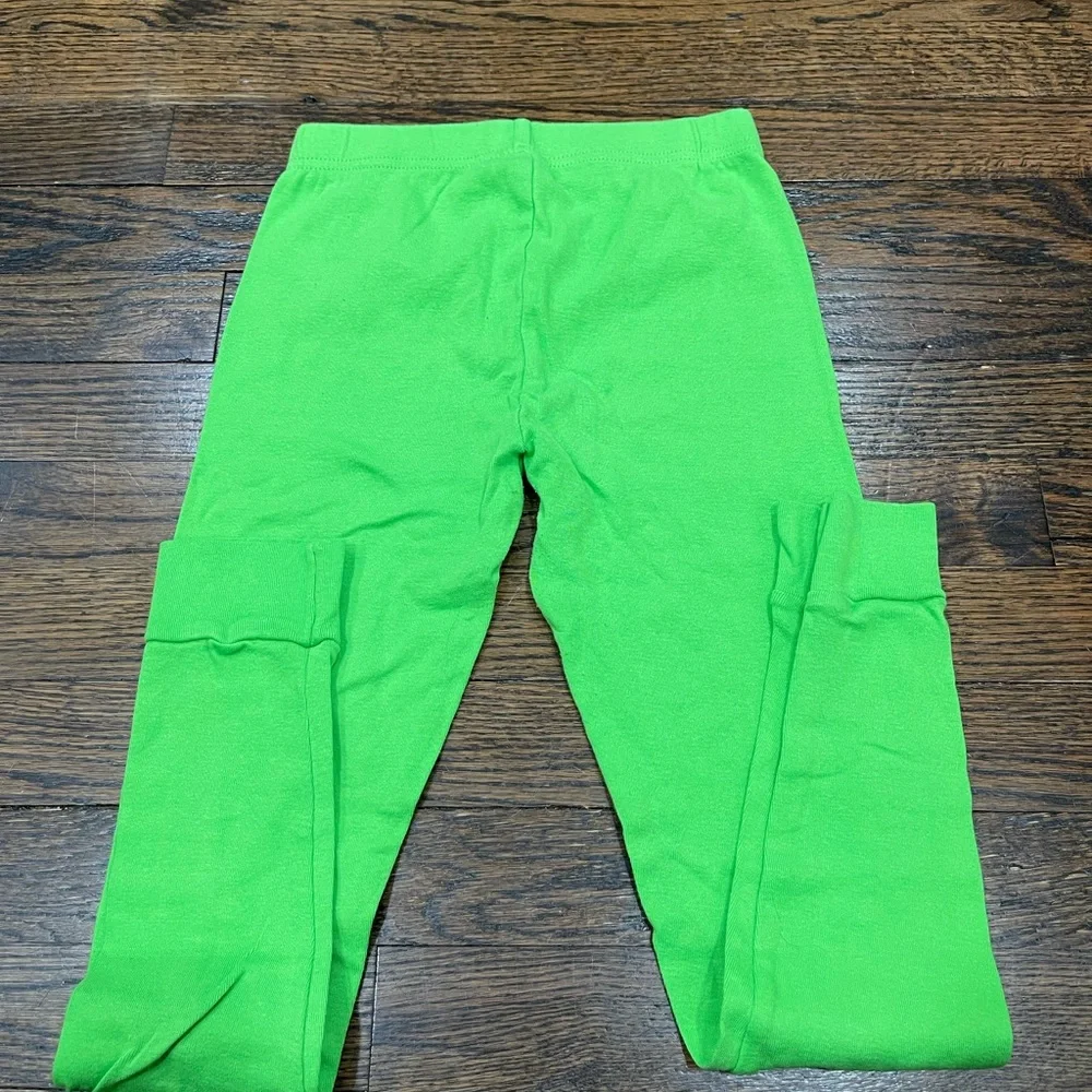 Girls 2 pajamas pants bundle green and gray size 10